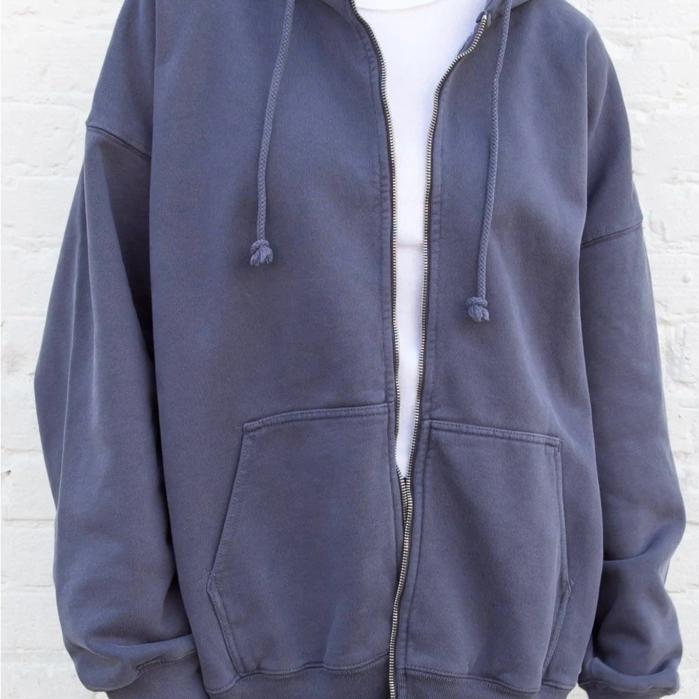 Brandy Melville navy christy oversized zip up